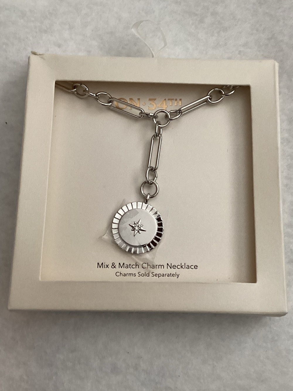 On 34th Silver Mix & Match Star Charm Necklace - Picture 2 of 5